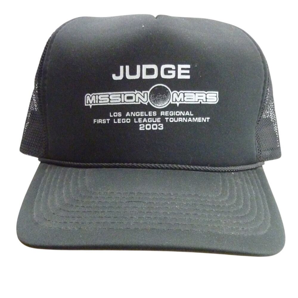 LEGO League Mission Mars Judge Hat Black Trucker Vintage Tournament Cap